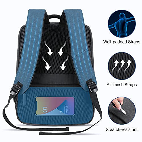 HOMIEE Laptop Backpack 15.6 Inch Travel Backpack Large Daypack College School Computer Bag Flight Approved Carry On Backpack Water Resistant Business Backpack for Weekender