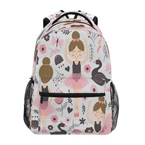 cute ballerina girl backpack for girls school bags bookbags for teen kids travel laptop daypack bag laptop backpacks