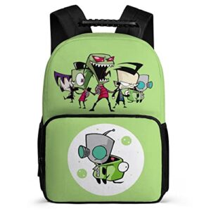 16 inch shoulders bag invader cartoon_zim unisex adults teenagers children’s backpack student schoolbag