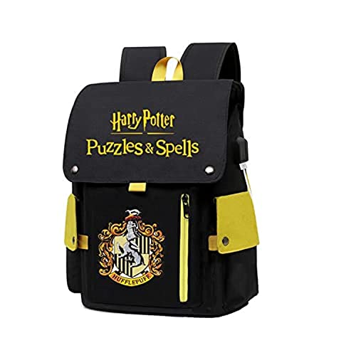 Movie Backpack Black Large USB Laptop Backpack SchoolBag Daypack Polyester for for Kids Boys Girls (Yellow)