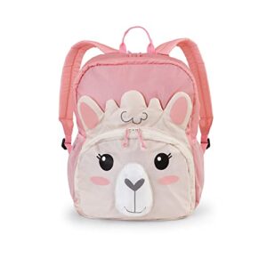 Outdoor Gear Girl's Izzie the Llama Kid's Backpack - 15 Liter (Pink & Cream, 11"x4.5"x14")