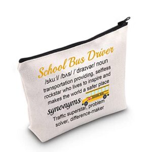 jniap school bus driver cosmetic bag school bus driver appreciation gift school bus driver retirement back to school gift (school bus driver bag)