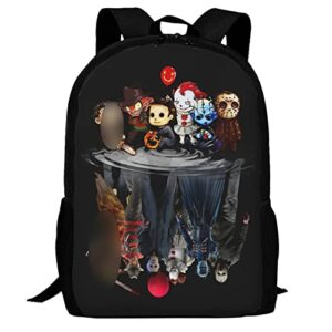 dooflying horror movie characters backpack student bookbag laptop daypack for school casual travel