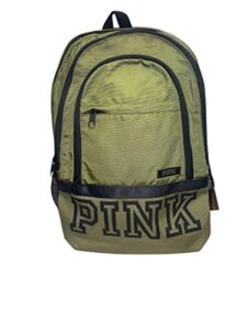 victoria’s secret pink collegiate backpack color green new