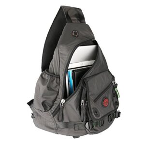 kawei knight large sling bag laptop backpack cross body messenger bag shoulder travel rucksack black