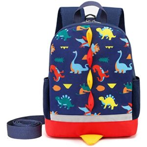 cosyres toddler backpack dinosaur preschool for boys girls with leash chest strap,toddler rucksack kids school bag for boys 3-5 years 33x10x27cm/13×3.9×10.6in
