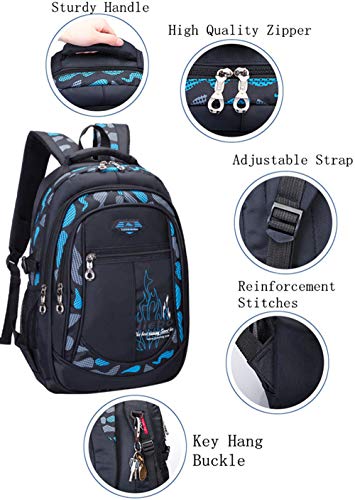 AIPEN Backpack for Boy Student Kid Waterproof Durable Elementary Middle Casual Bookbag, B-green, One_Size