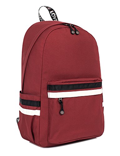 Leaper Laptop Backpack Girls Travel Bag School Backpack Daypack 15.6-Inch Red