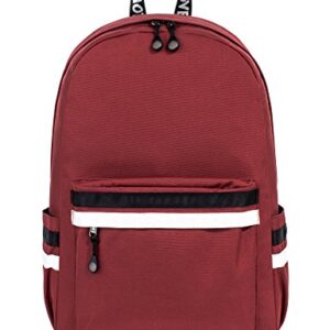 Leaper Laptop Backpack Girls Travel Bag School Backpack Daypack 15.6-Inch Red