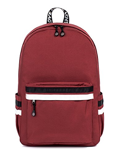 Leaper Laptop Backpack Girls Travel Bag School Backpack Daypack 15.6-Inch Red