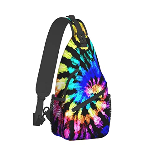 Boho Tie Dye Sling Backpack Crossbody Bags for Women Men, Stylish Boho Chest Bag Casual Small Shoulder Bags Travel Hiking Cycling Gym Sport Lightweight Daypack