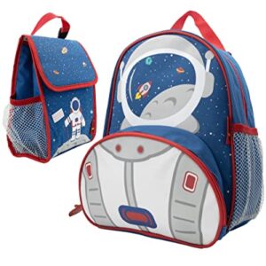 Toddler Backpack for Boys and Girls with Kids Lunch Bag - Space Astronaut Backpack and Lunch Bag Kids Backpack for School with Matching Lunch Box - Camp Travel Preschool Backpack - Awesome Astronaut