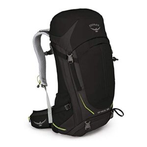 osprey stratos 36 men’s hiking backpack, black, small/medium