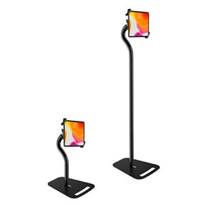 kiosk stand neck – cta premium height-adjustable floor-to-desk security kiosk stand neck for ipad 7th/ 8th/ 9th gen 10.2″, ipad pro 12.9″, surface pro 4, galaxy tab s3, & 7-14″ tablets (pad-parasw)