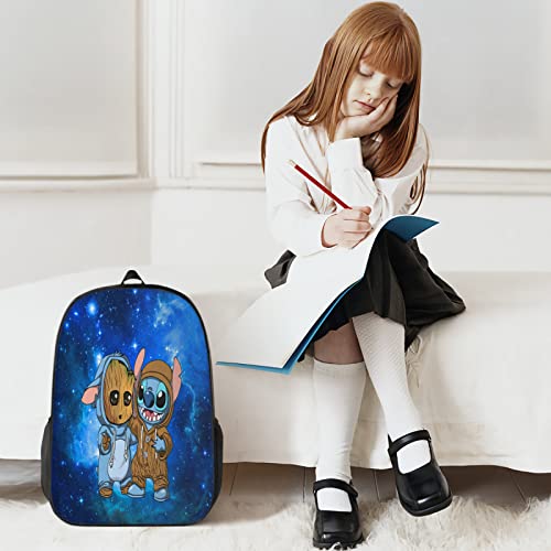 VQESYKU Printed Backpack Anime Fan 3-Piece Schoolbag Travel Bag Lightweight Daypack for Boys and Girls