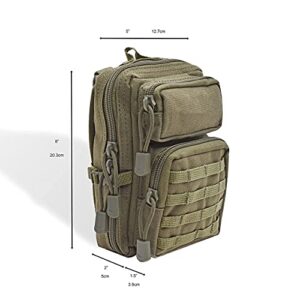 Taleverios - Mini Tactical Pouch - Detachable - Waterproof Holder with Rip Away Patch for Quick Accessibility - Multiple Compartments and Pockets