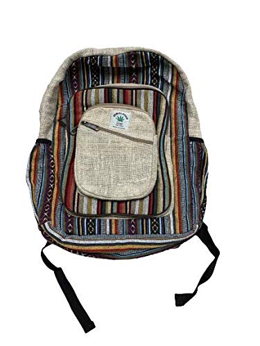 Himalayan Group All Natural Handmade Multi Pocket Pure Hemp Laptop Backpack #6