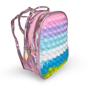 sensia. pop school backpack fidgets for girls, gifts pop backpack purse fidget toy toddler bag for kids, popper mini school backpack birthday fidget gifts for teens girls boys and adults