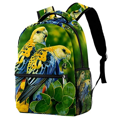 School Backpack Travel Backpack,Boy Girl Backpack,parrots butterfly tree flowers,Outdoor Sports Rucksack Casual Daypack