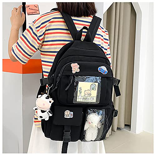 Sunny Fanny OU Aesthetic Backpack.Japanese Kawaii Backpacks School Bag With Pendant. Small Backpack. School Supplies