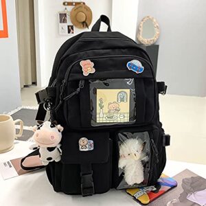 Sunny Fanny OU Aesthetic Backpack.Japanese Kawaii Backpacks School Bag With Pendant. Small Backpack. School Supplies