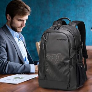 Arctic Hunter Lightweight Casual Laptop Backpack with USB Charging Port For for Men and Women, School Bookbag for College (Full Black)