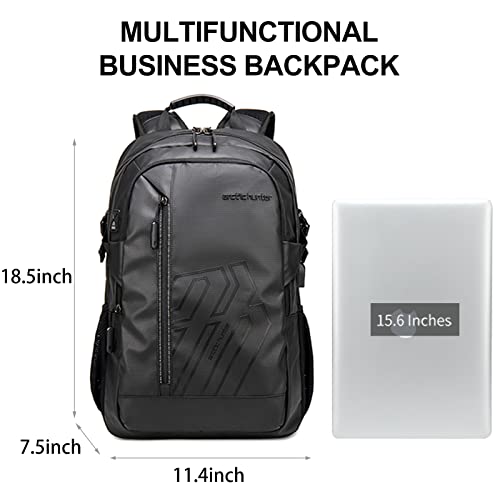 Arctic Hunter Lightweight Casual Laptop Backpack with USB Charging Port For for Men and Women, School Bookbag for College (Full Black)