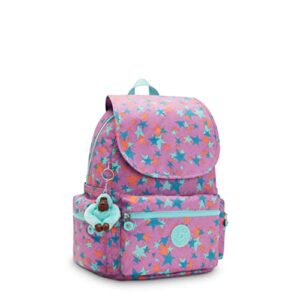 Kipling Women's Ezra, Adjustable Backpack Straps, Flap Closure, Nylon Travel Organizer, Starry Wonder, 11.5''L x 15.25''H x 8.75''D