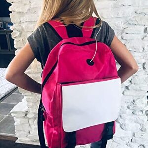 1 Pack 40x30cm sublimation blank fabric backpack, personalized backbag with custom photos, suitable for any age and places, such as work, travel, camping, etc., very practical computer backpack (Pink)