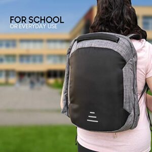 Backpack Travel Laptop Waterproof School Combination Lock Anti Theft Universal Serial Bus Charging Port Exultimate