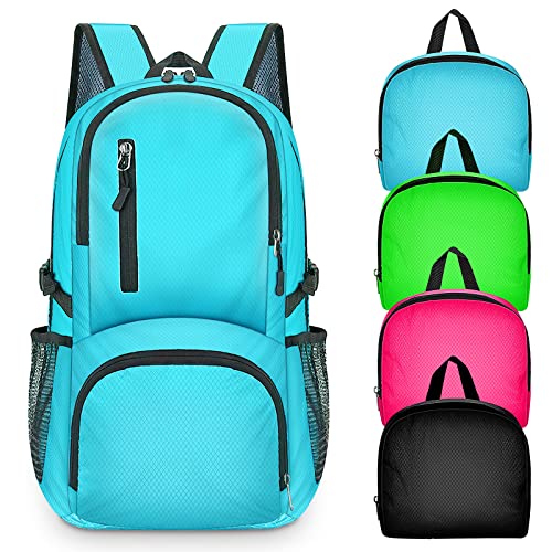 26L Hiking Backpack, Ultralight Lightweight Packable Foldable Camping Water Resistant Sports Backpack Daypack Camping Gear Travel Must Haves for Camping Outdoor for Women Men Hiking Gifts (Blue)