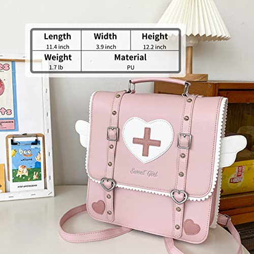 AIVYNA Kawaii Mini School Backpack 12.2'' Waterproof Cute Small Bookbag for Teen Girls, Pink