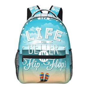 hawaii tropical palm tree backpack hawaiian laptop backpack casual school bag hiking travel bookbag for men women girls boys