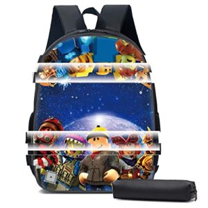 rwfht cartoon backpack large casual lightweight laptop bag fashion hiking travel daypack pencil case 17inch 2