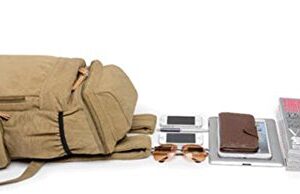 Joyloading Canvas Casual Backpack Retro Elements Rucksack (Brown)