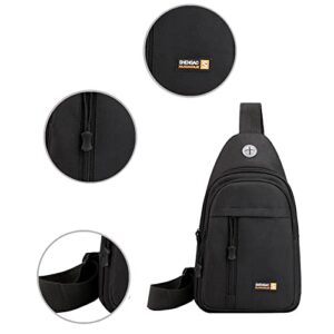 Crossbody Sling Bag for Men Shoulder Backpack Chest Bags for Hiking Camping Outdoor Trip Daypack with Earphone Hole