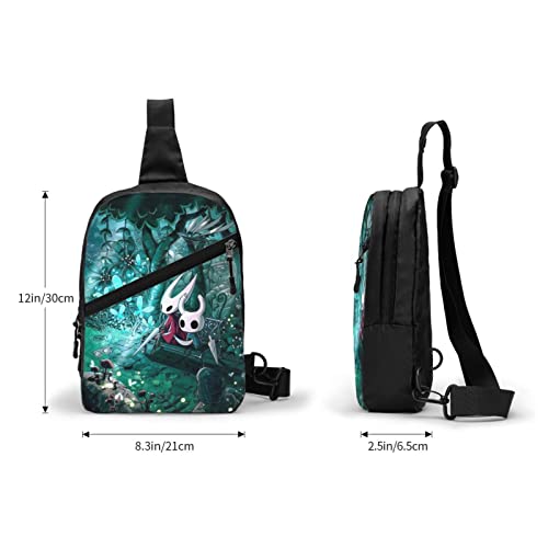 Ho-Llow Kn-Ight Gaming Chest Bag Sling Backpack For Men & Women Crossbody Daypack Lightweight Shoulder Bag