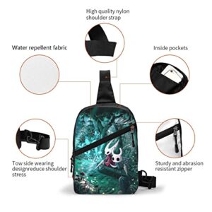 Ho-Llow Kn-Ight Gaming Chest Bag Sling Backpack For Men & Women Crossbody Daypack Lightweight Shoulder Bag