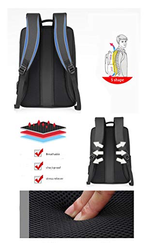 Slim Laptop Backpack Business Travel Durable Laptops Backpack with USB Charging Port College School Computer Bag for Women & Men Fits 15.6 Inch Laptop and Notebook Black