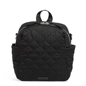 vera bradley womens performance twill convertible small backpack bookbag, black, one size us