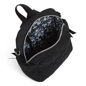 Vera Bradley Womens Performance Twill Convertible Small Backpack Bookbag, Black, One Size US