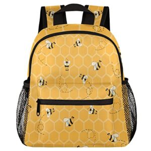 tropicallife toddler backpack cute bee kids backpack for boys and girls honeycomb animal bee preschool bag kindergarten schoolbag with chest strap