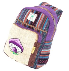himalaya handmade hemp sling backpack hippie backpack festival backpack hiking backpack 100 percent hemp crossbody bag fair trade handmade with love., purple