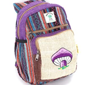 HIMALAYA HANDMADE Hemp Sling Backpack Hippie Backpack Festival Backpack Hiking Backpack 100 Percent Hemp Crossbody Bag FAIR TRADE Handmade with Love., Purple