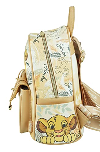 Disney The Lion King Simba and Nala Wondapop 11 Inch Vegan Leather Mini Backpack