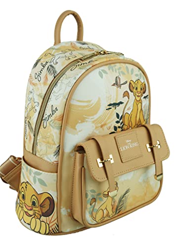Disney The Lion King Simba and Nala Wondapop 11 Inch Vegan Leather Mini Backpack
