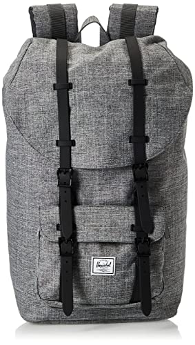 Herschel Little America Laptop Backpack, Raven Crosshatch/Black, Classic 25.0L