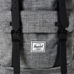 Herschel Little America Laptop Backpack, Raven Crosshatch/Black, Classic 25.0L