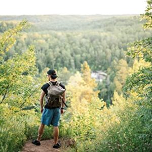 Frost River Isle Royale Bushcraft Backpack - Durable Waxed Canvas Outdoor Hiking Pack, 45 Liter, Field Tan