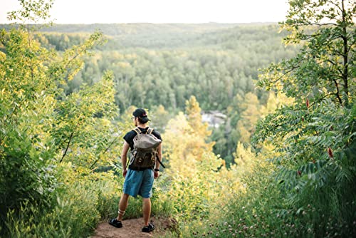 Frost River Isle Royale Bushcraft Backpack - Durable Waxed Canvas Outdoor Hiking Pack, 45 Liter, Field Tan